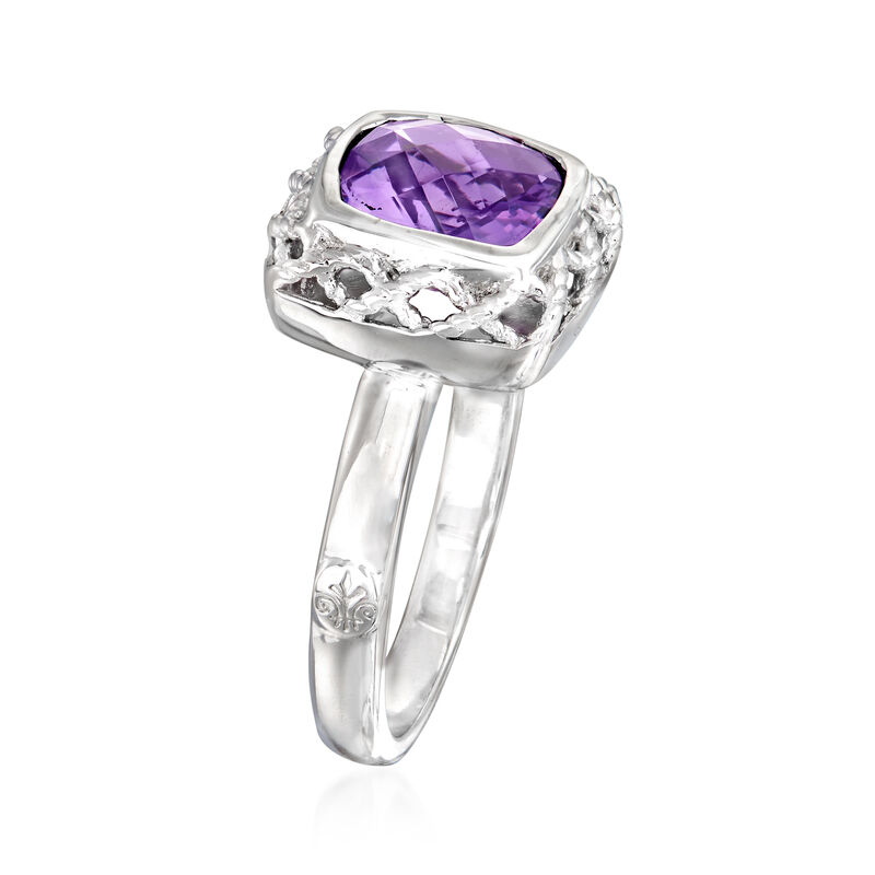 Andrea Candela &quot;Rioja&quot; 1.70 Carat Amethyst Ring in Sterling Silver image number 2