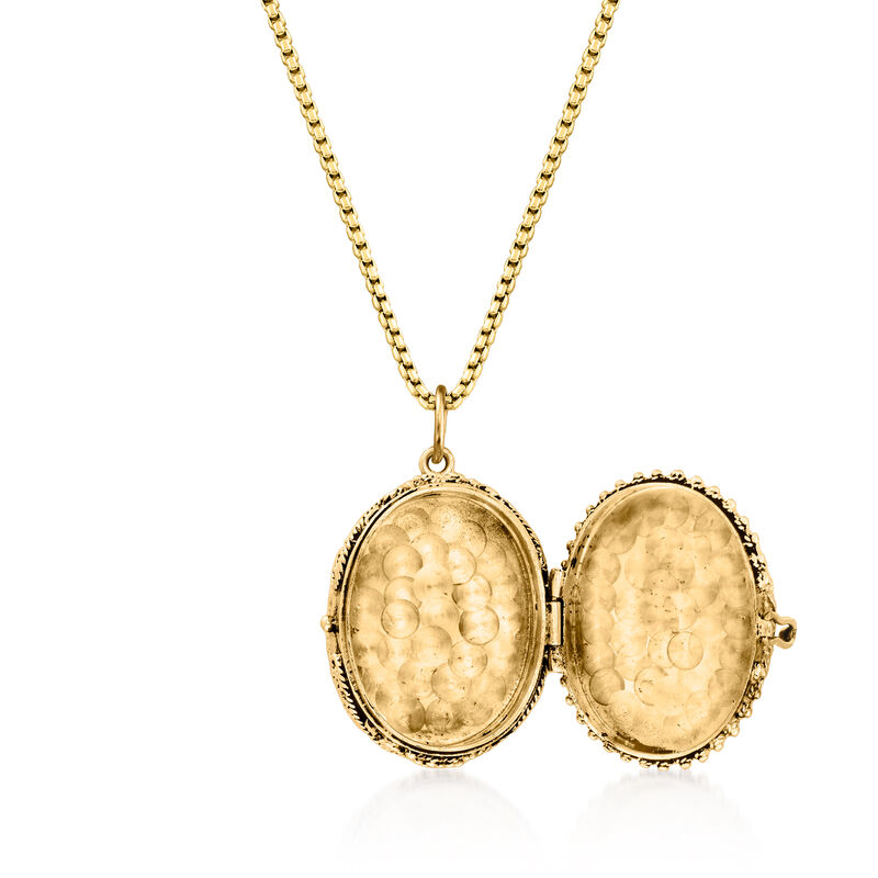 C. 1960 Vintage Orange Shell Three Graces Cameo Pill Box Pendant Necklace in 14kt Yellow Gold image number 3