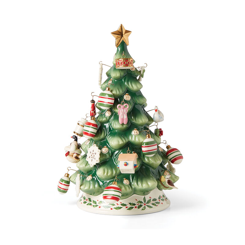 Lenox "Treasured Traditions" Advent Calendar Tree with 25 Mini Ornaments image number 0