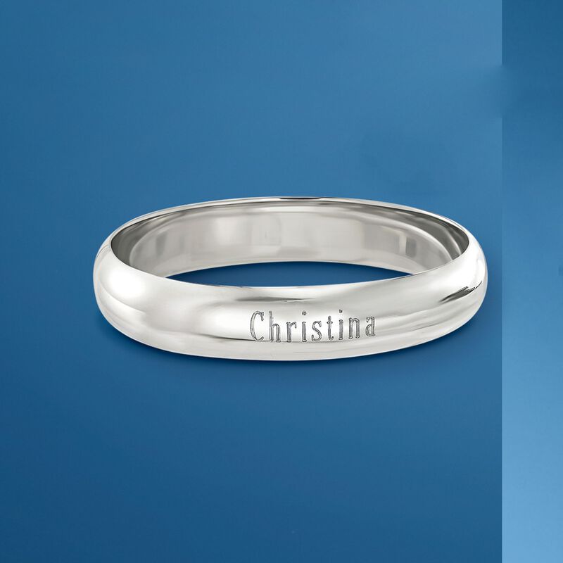 Sterling Silver Personalized Bangle Bracelet image number 3