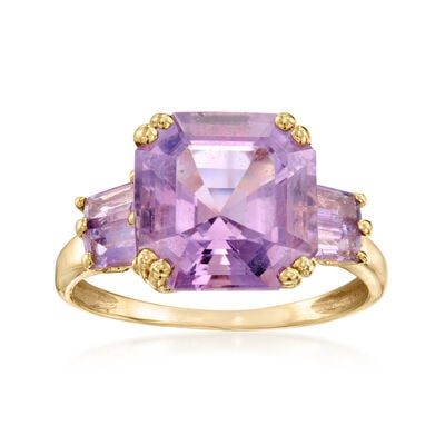 C. 1980 Vintage 4.80 ct. t.w. Amethyst Ring in 14kt Yellow Gold