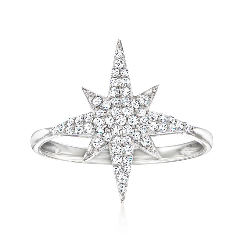 .25 ct. t.w. Diamond Starburst Ring in Sterling Silver image number 0
