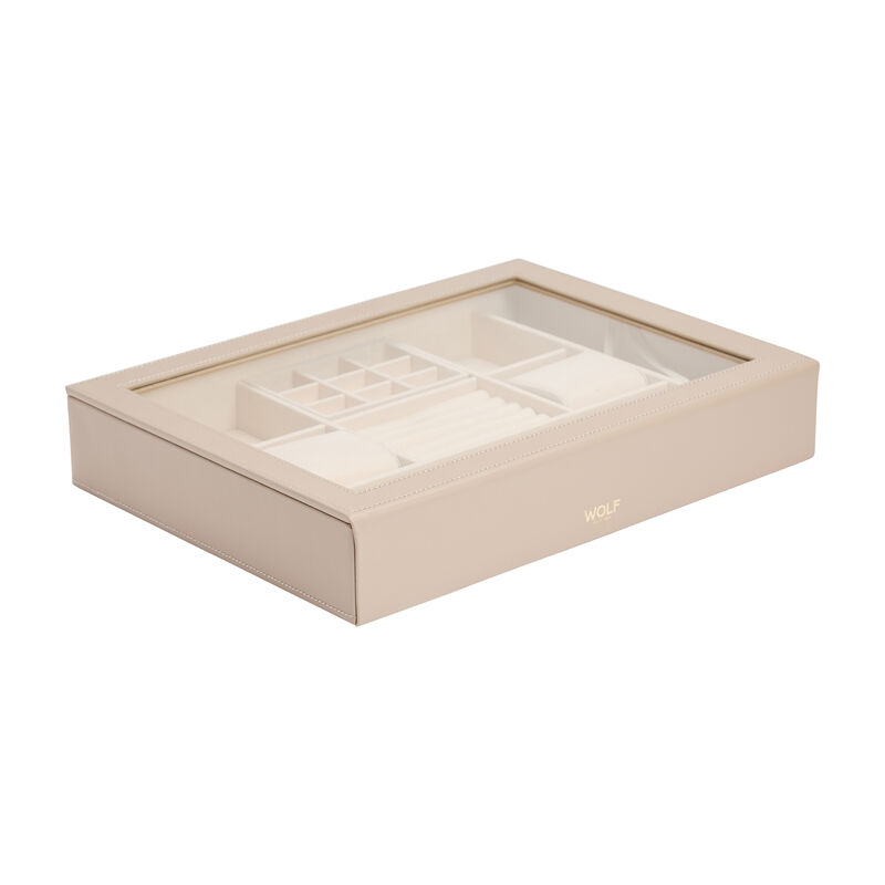 Wolf &quot;Sophia&quot; Mink Leather Jewelry Box with Window image number 2