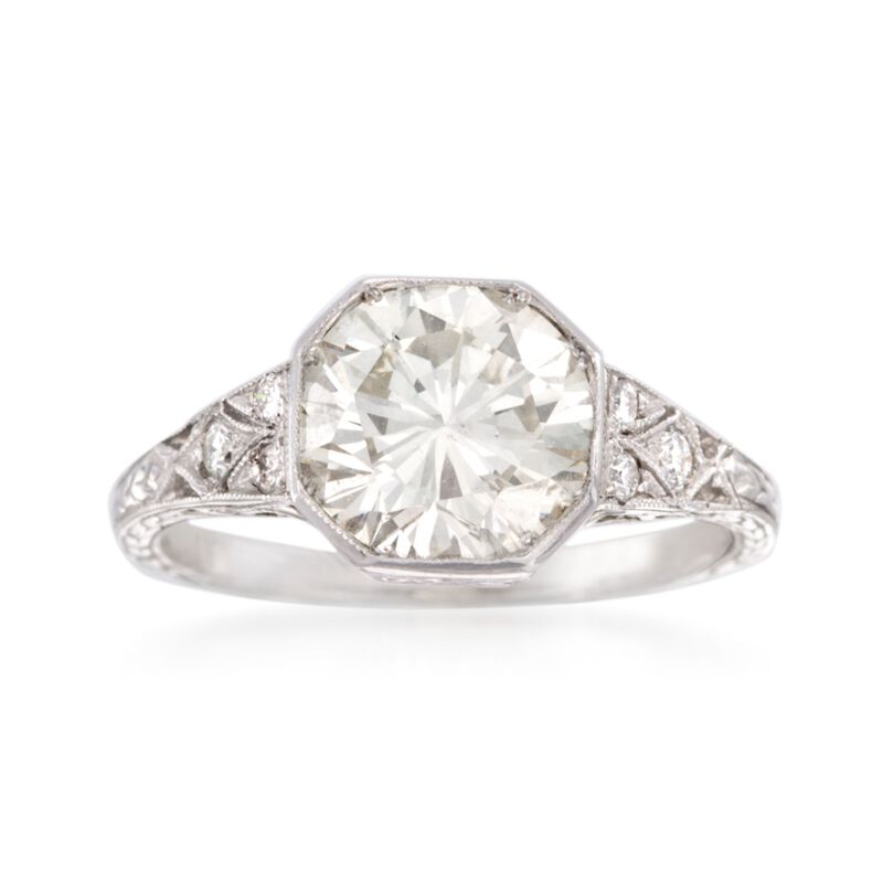 C. 2000 Vintage 2.69 ct. t.w. Diamond Ring in Platinum image number 0