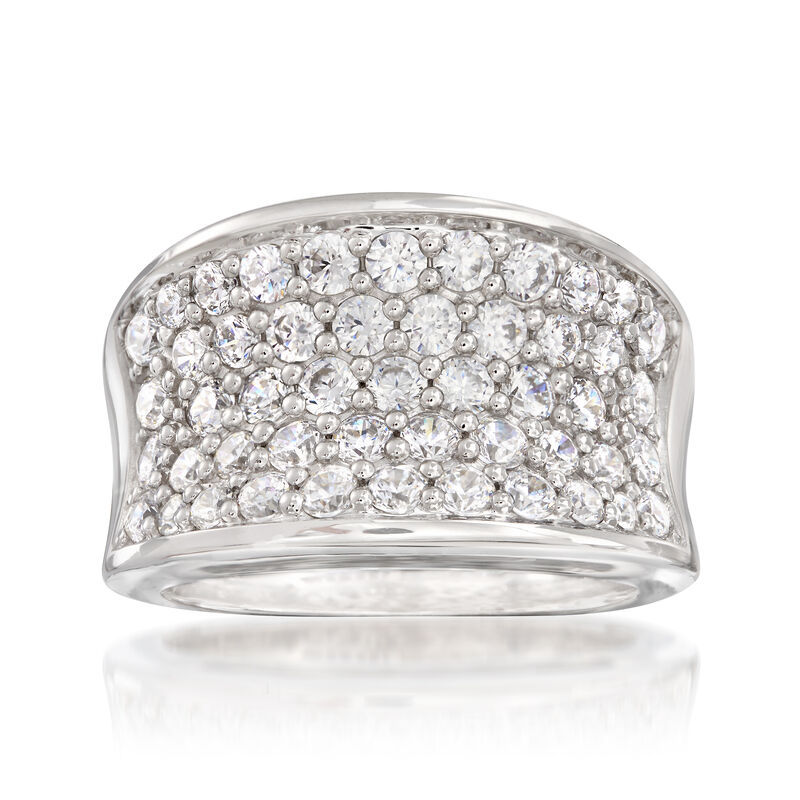 Belle Etoile &quot;Lucia White&quot; 2.45 ct. t.w. CZ Ring in Sterling Silver image number 0