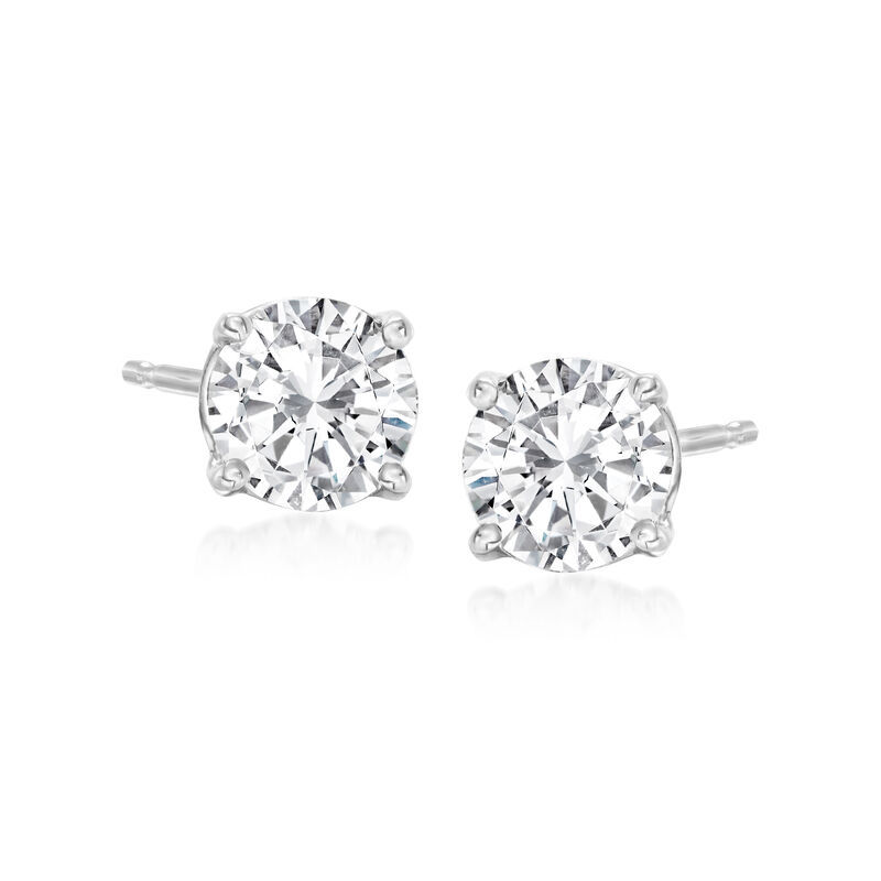 1.00 ct. t.w. Diamond Stud Earrings in 14kt White Gold image number 0
