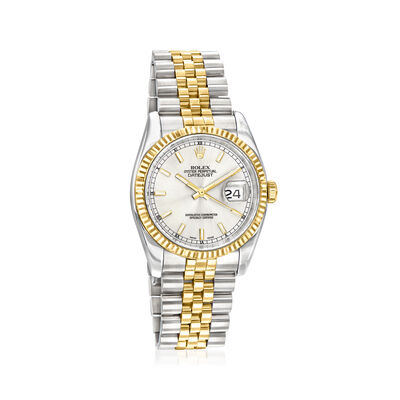 Pre-Owned Rolex Datejust Men's 36mm Automatic Stainless Steel and 18kt Yellow Gold Watch