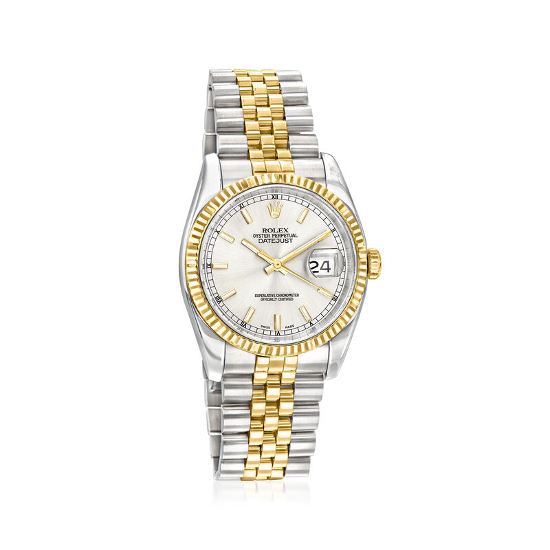 Pre-Owned Rolex Datejust Men's 36mm Automatic Stainless Steel and 18kt Yellow Gold Watch image number 0
