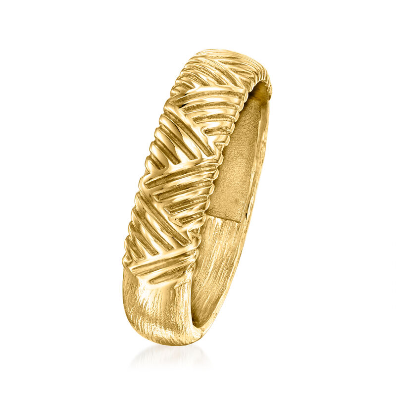 18kt Gold Over Sterling Line-Patterned Ring image number 2
