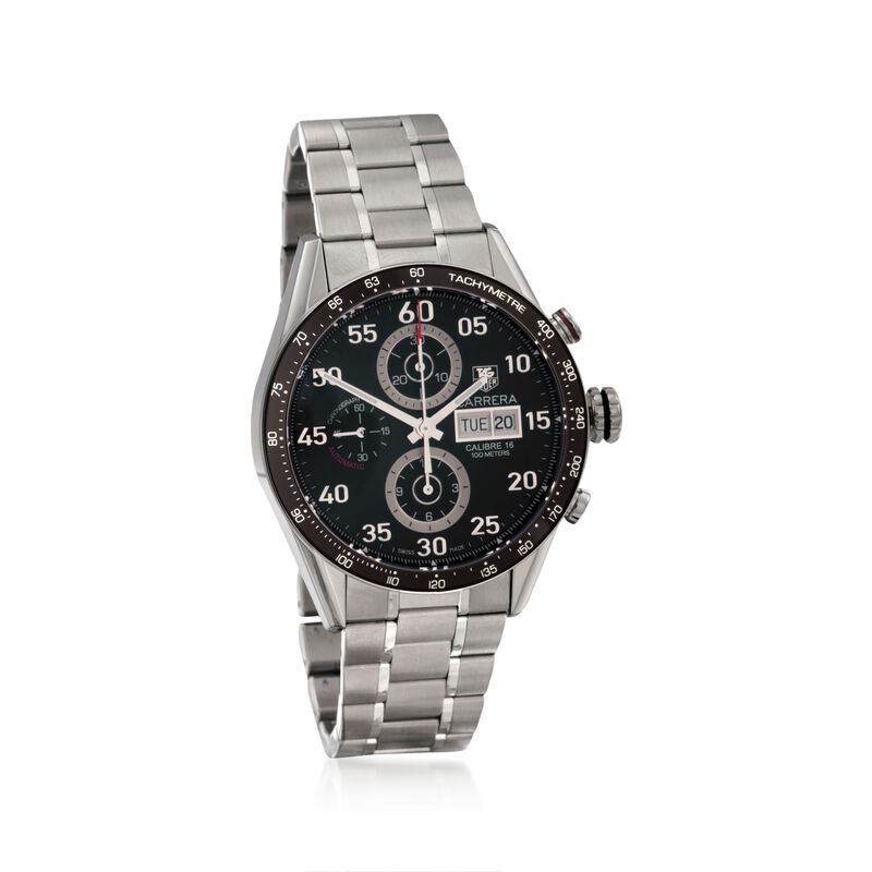 TAG Heuer Carrera Men's 43mm Chronograph Stainless Steel Watch image number 0