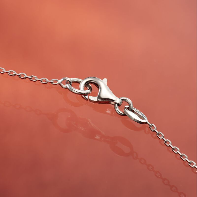 Italian Sterling Silver Love Knot Pendant Necklace image number 2