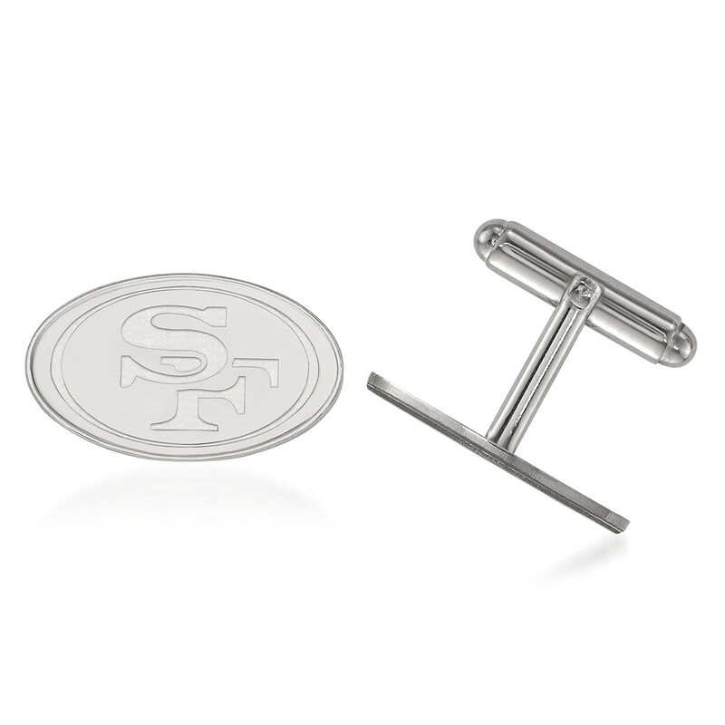 Sterling Silver NFL San Francisco 49ers Cuff Links image number 0
