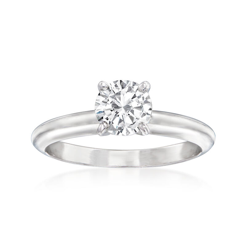 .90 Carat Certified Diamond Solitaire Ring in 14kt White Gold image number 0