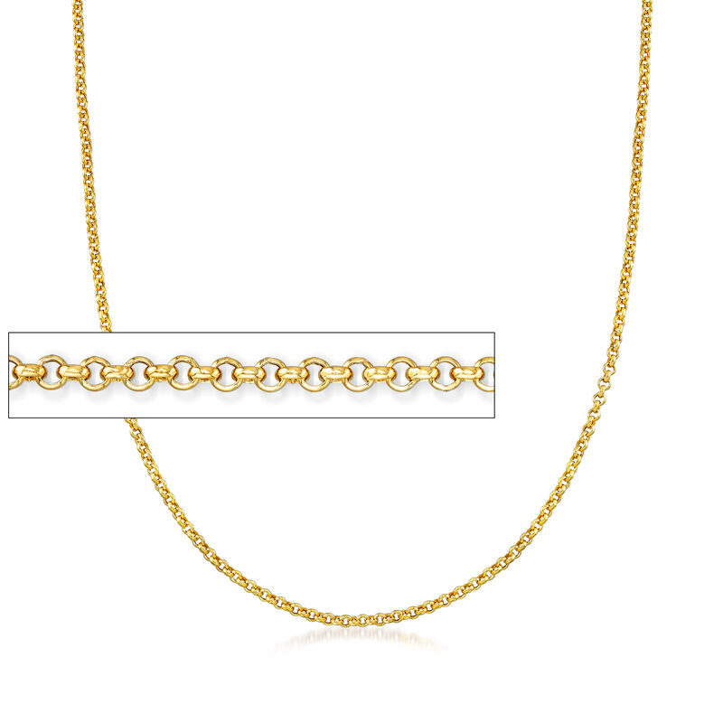 Italian 14kt Yellow Gold Rolo Chain Necklace image number 0
