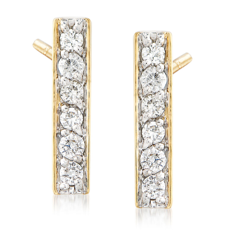 .25 ct. t.w. Diamond Bar Drop Earrings in 14kt Yellow Gold image number 0