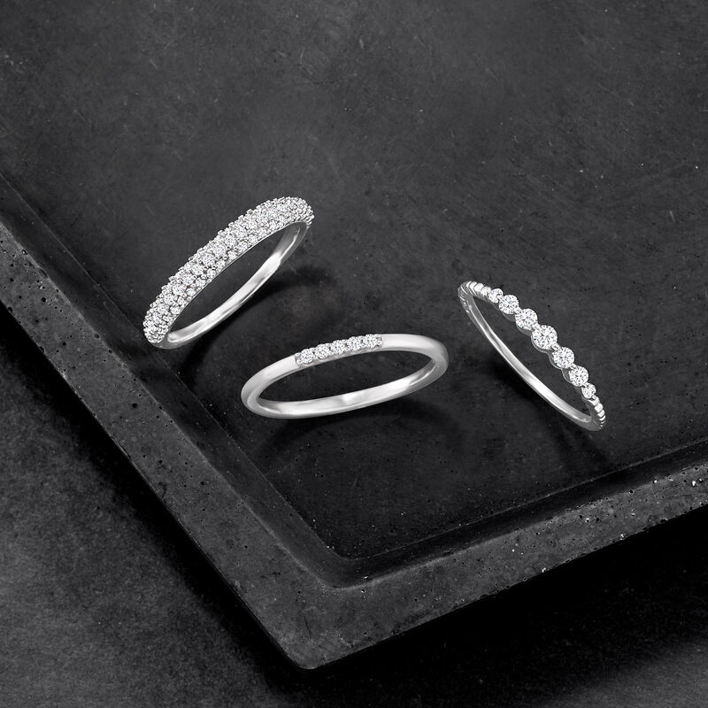 .50 ct. t.w. Pave Diamond Ring in Sterling Silver image number 3