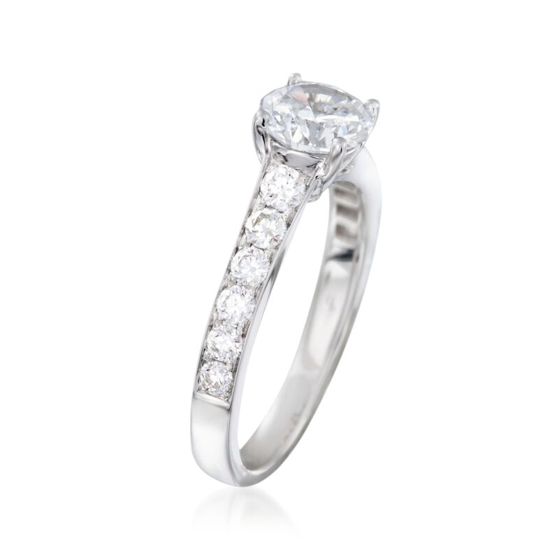 .56 ct. t.w. Diamond Engagement Ring Setting in 14kt White Gold image number 2