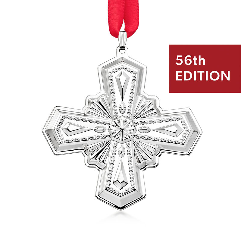 Reed & Barton 2026 Annual Sterling Silver Christmas Cross Ornament - 56th Edition image number 0