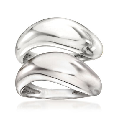 Sterling Silver Jewelry Set: Two Sculptural Rings