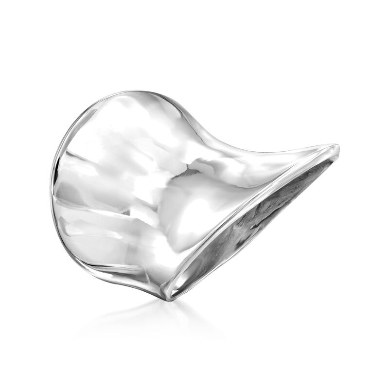Italian Sterling Silver Asymmetrical Ring image number 2