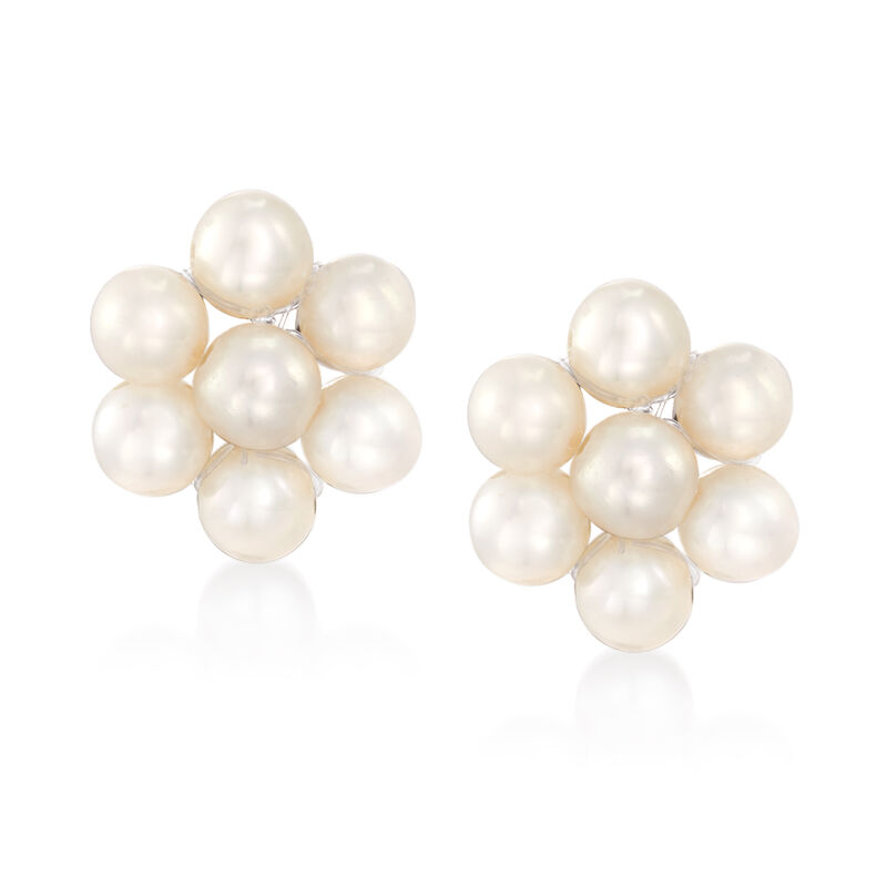 3-4mm Multicolored Cultured Pearl Jewelry Set: Three Pairs of Earrings in 14kt Yellow Gold image number 2