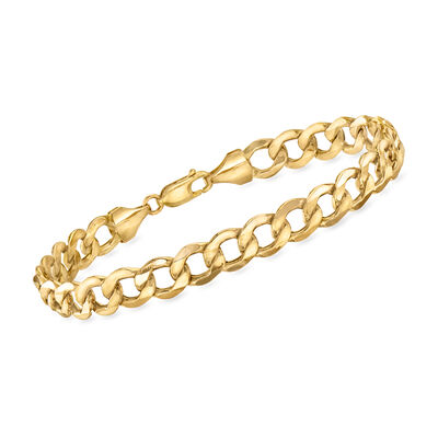 C. 2000 Vintage Men's 10kt Yellow Gold Curb-Link Bracelet