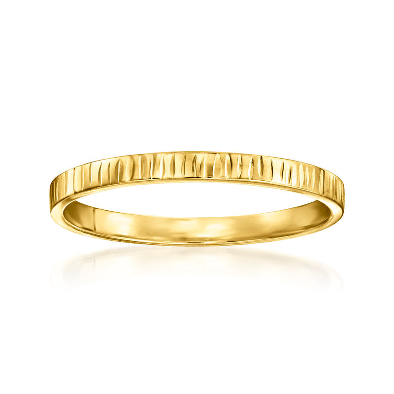 Italian 10kt Yellow Gold Textured Ring image number 0
