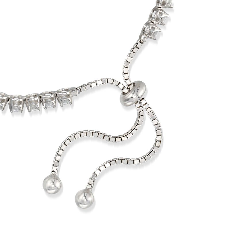 3.50 ct. t.w. CZ Bolo Tennis Bracelet in Sterling Silver image number 2
