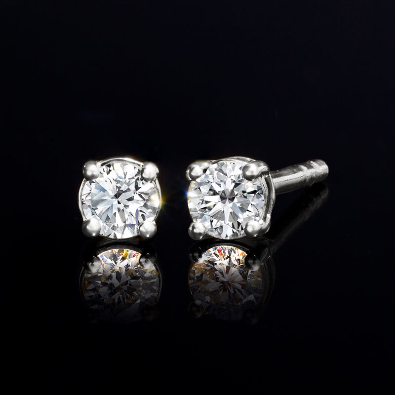 .10 ct. t.w. Lab-Grown Diamond Stud Earrings in Sterling Silver  image number 2