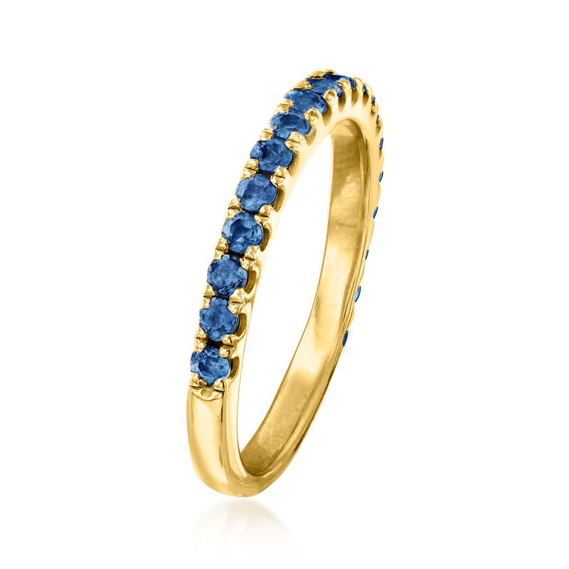 .75 ct. t.w. Sapphire Ring in 18kt Gold Over Sterling image number 2