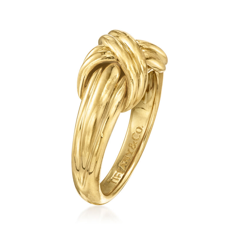 C. 1990 Vintage Tiffany Jewelry 18kt Yellow Gold X Ring image number 2