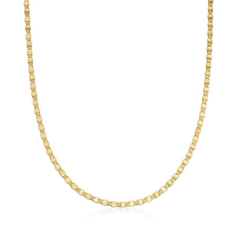 14kt Yellow Gold Mirror-Link Adjustable Necklace image number 1