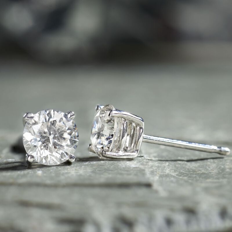 1.00 ct. t.w. Diamond Stud Earrings in 18kt White Gold image number 4