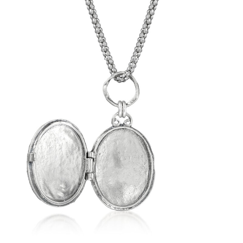 Turquoise Locket Necklace in Sterling Silver image number 2