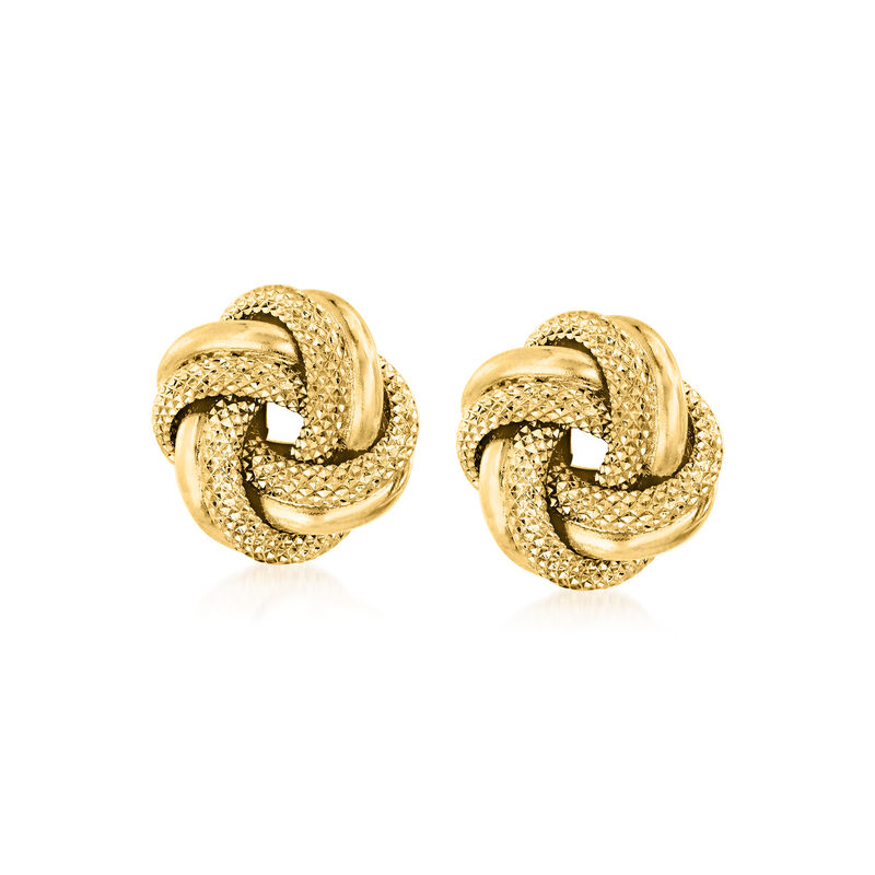 Italian 18kt Yellow Gold Love Knot Earrings image number 0