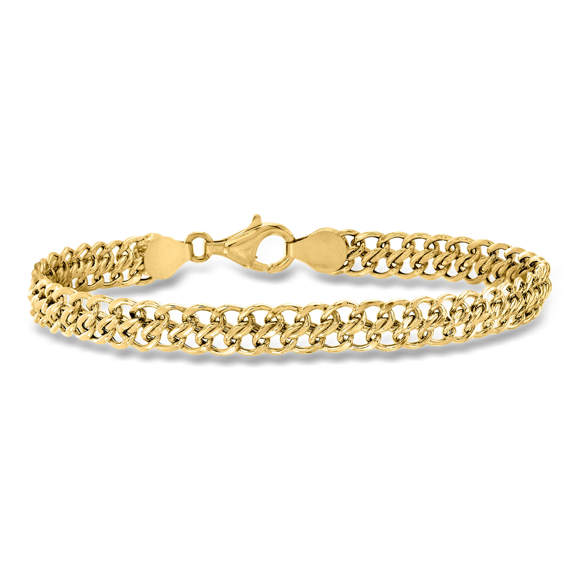 Italian 18kt Yellow Gold Flat-Link Chain Bracelet | Ross Simons