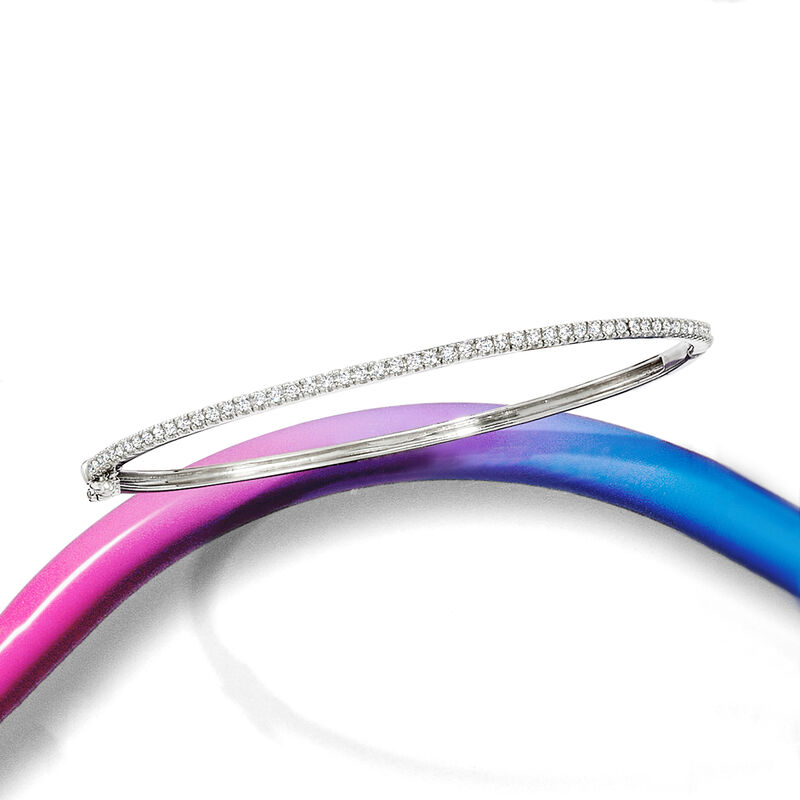.50 ct. t.w. Diamond Bangle Bracelet in Sterling Silver