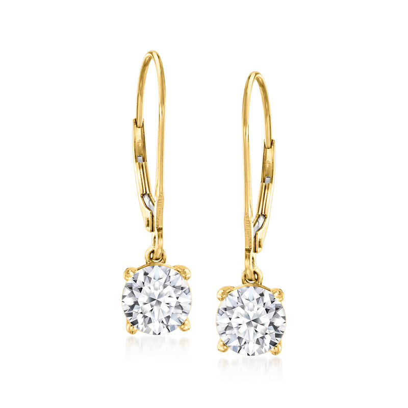 2.00 ct. t.w. Lab-Grown Diamond Drop Earrings in 14kt Yellow Gold  image number 0