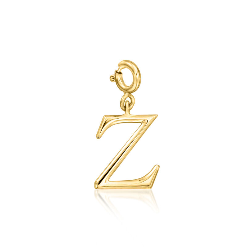 18kt Gold Over Sterling Initial Charm image number 1