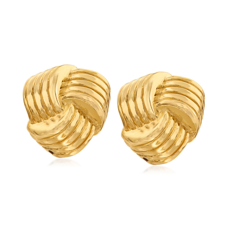 Italian 18kt Gold Over Sterling Love Knot Earrings image number 0