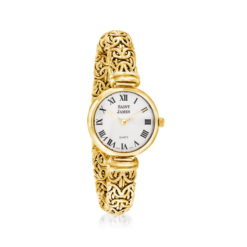 Saint James Women's 22mm 14kt Yellow Gold Byzantine Watch image number 0