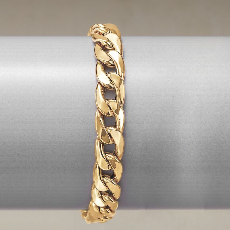 Italian 14kt Yellow Gold Curb-Link Bracelet image number 2
