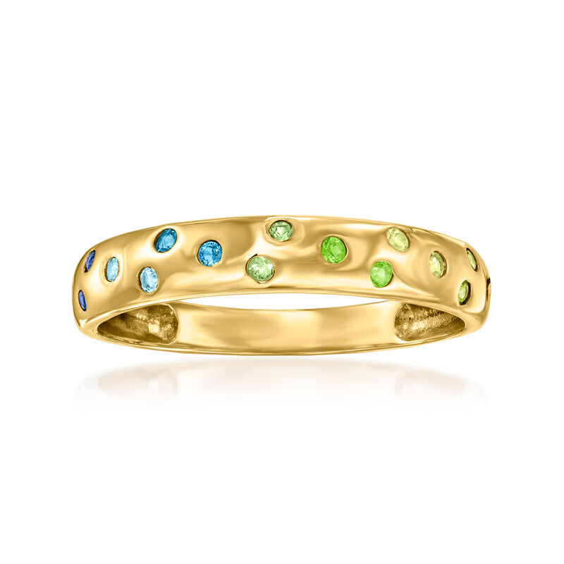 .18 ct. t.w. Multi-Gemstone Gradient Ring in 14kt Yellow Gold image number 0