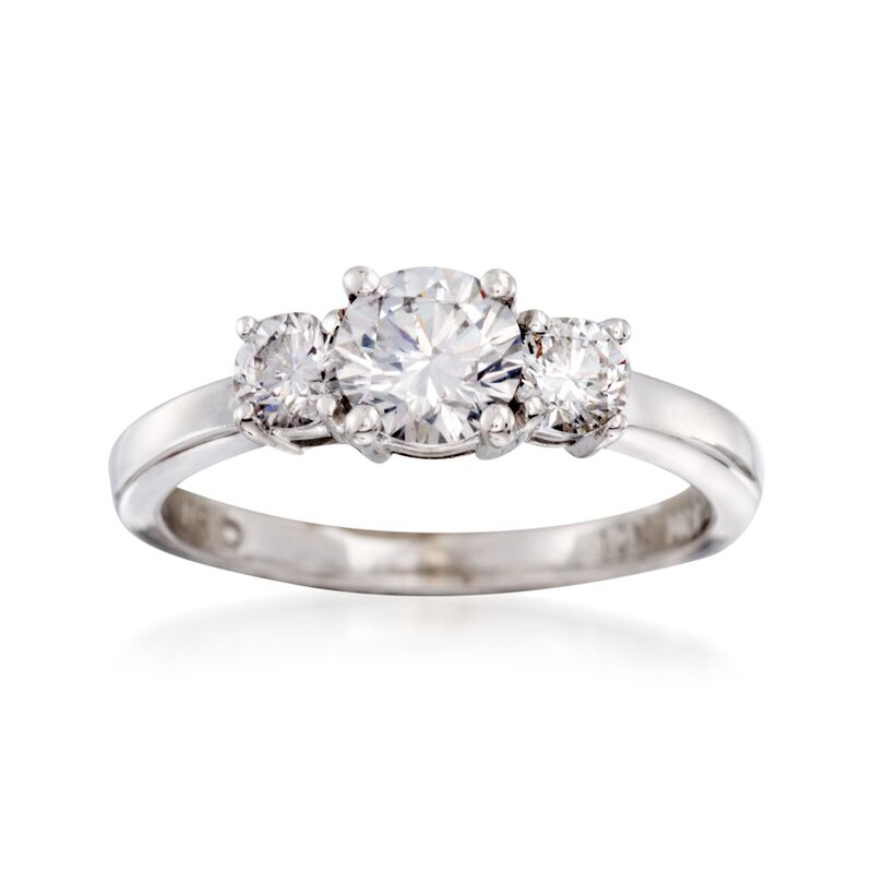 C. 2000 Vintage .85 ct. t.w. Diamond Ring in 14kt White Gold image number 0