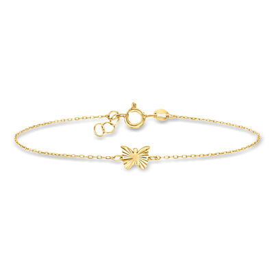 Italian 10kt Yellow Gold Butterfly Bracelet