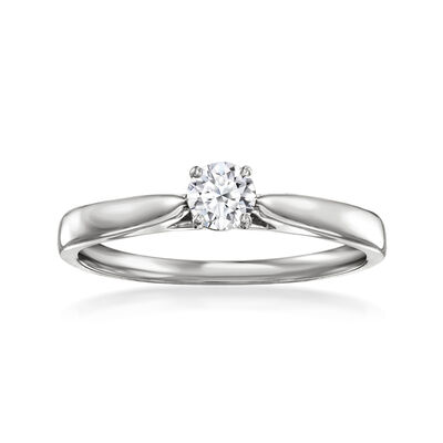 .25 Carat Lab-Grown Diamond Solitaire Ring in Sterling Silver