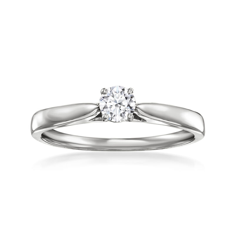 .25 Carat Lab-Grown Diamond Solitaire Ring in Sterling Silver image number 0