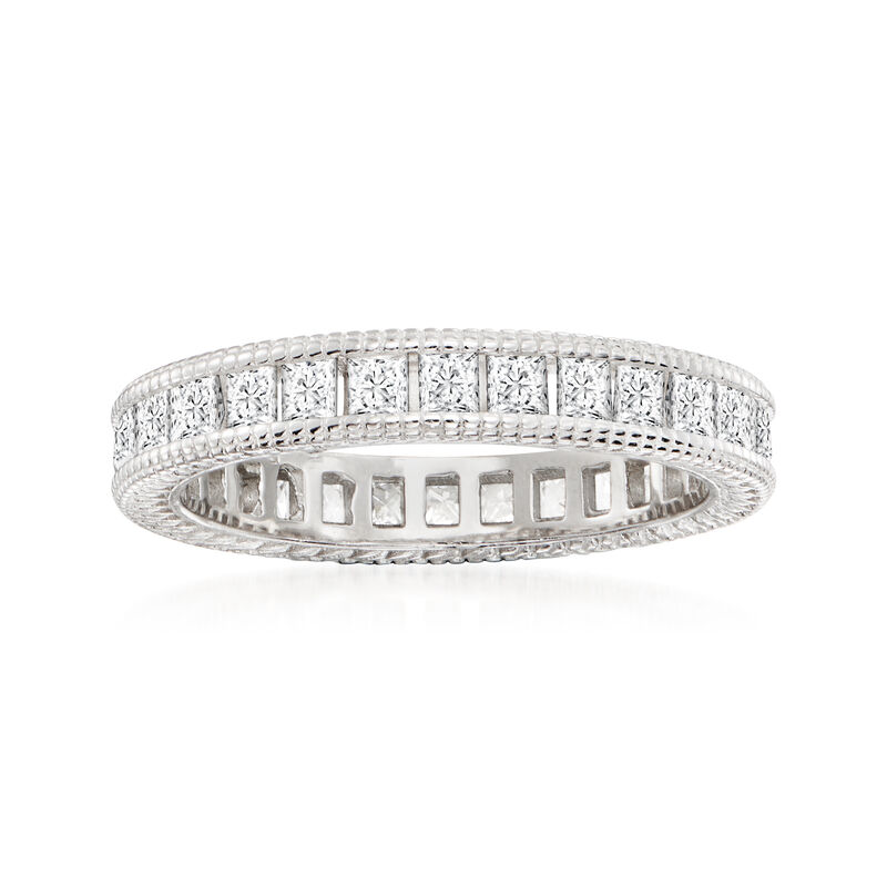 1.40 ct. t.w. CZ Eternity Band in Sterling Silver image number 0