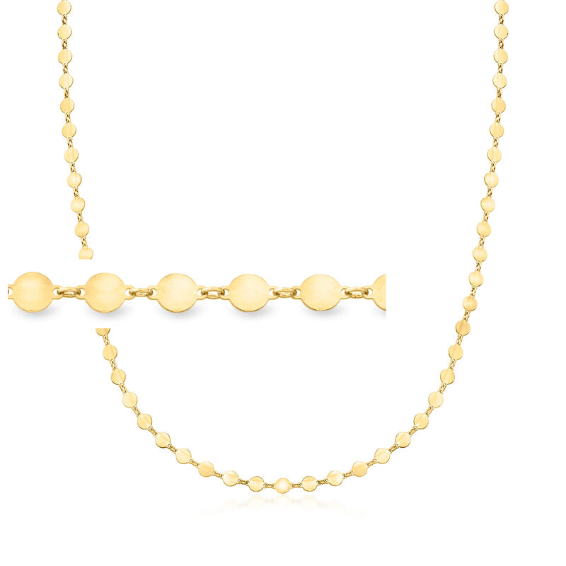 Italian 18kt Gold Over Sterling Mirror-Link Necklace image number 0