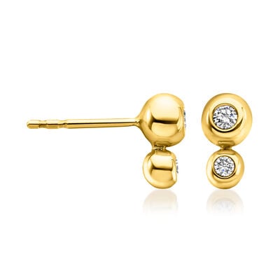 .20 ct. t.w. Bezel-Set Lab-Grown Diamond Drop Earrings in 18kt Gold Over Sterling